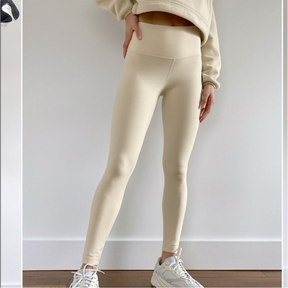 TNA Beige High-Waisted Leggings